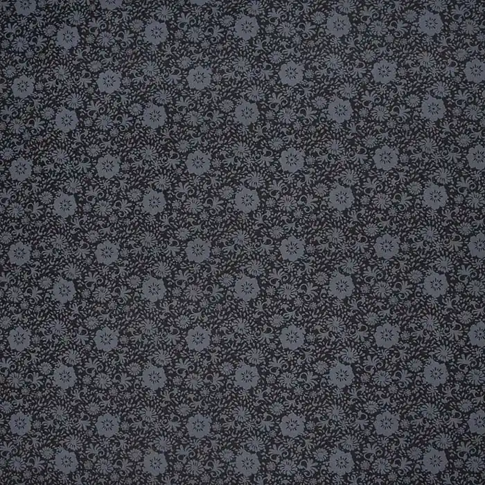 Bengalin, elastisches Gewebe, floral, 29473-14, schwarz Gleich Bestellen