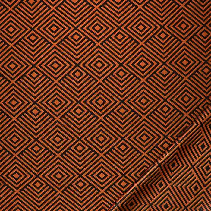 Ab Werk Jacquard, beidseitig, geometrisch, 28783-116, orange