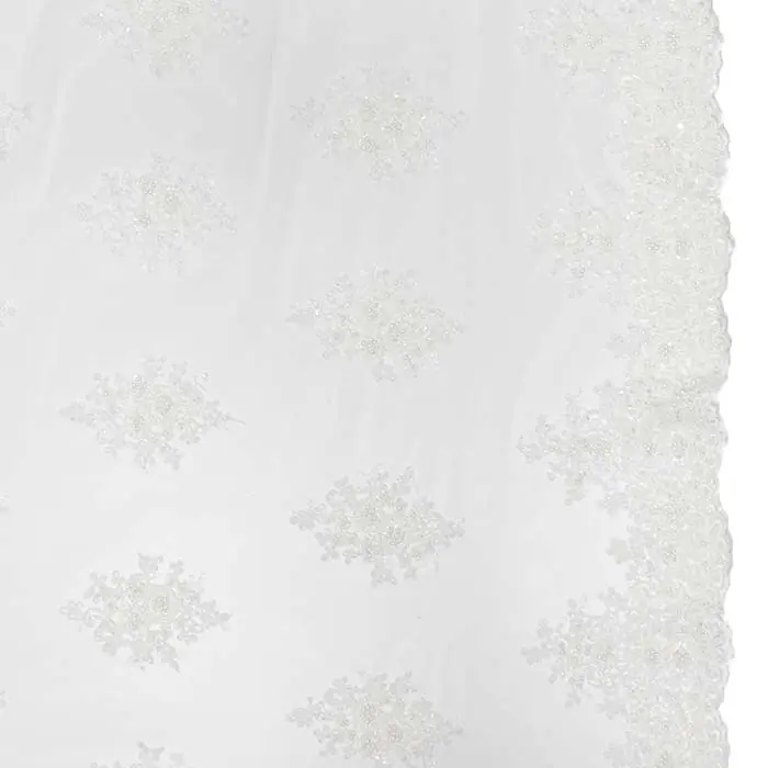 Spitze mit Perlen, floral, 29560-010, creme Must-Have