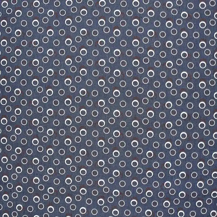 Hochwertig Chambray, Kreise, 29470-06