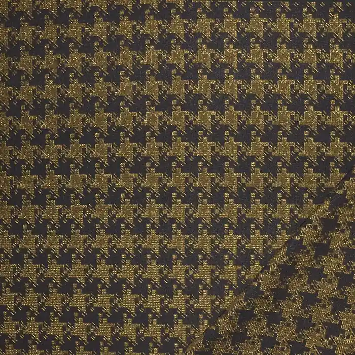 Jacquard, beidseitig, geometrisch, 29106-228, golden-schwarz Sichere Zahlung