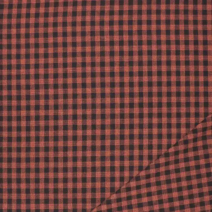 Gewebe, Viskose, Karo, 28771-16, ziegelfarben Expressversand