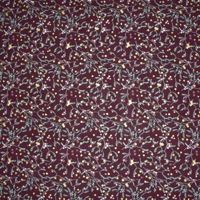 Baumwolle, Popeline, festlich, 28545-019, bordeaux Limited Edition