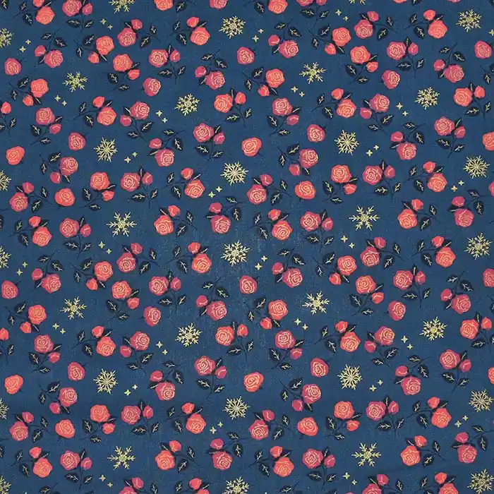 Baumwolle, Popeline, festlich, 28554-007, blau Knallerangebot