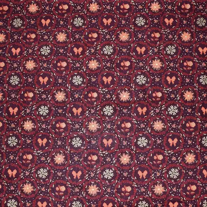 Baumwolle, Popeline, festlich, 28555-018, bordeaux Markenware