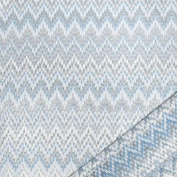 Jacquard, beidseitig, geometrisch, 29556-673, blau Neu
