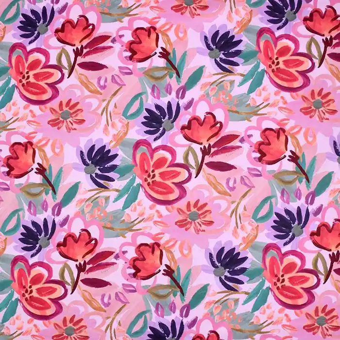 Top-Qualität Baumwolle, Popeline, Satin, digital, floral, 29154-004