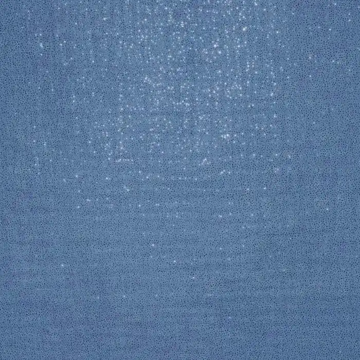 Limited Edition Musselin, doppelt, Glitter, 25276-012, blau