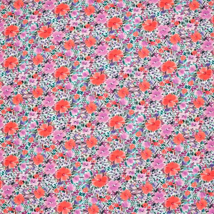 Aktuell Baumwolle, Popeline, digital, floral, 29169-004