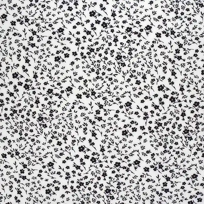 Billig Gewebe, dünn, floral, 28468-001, weiß