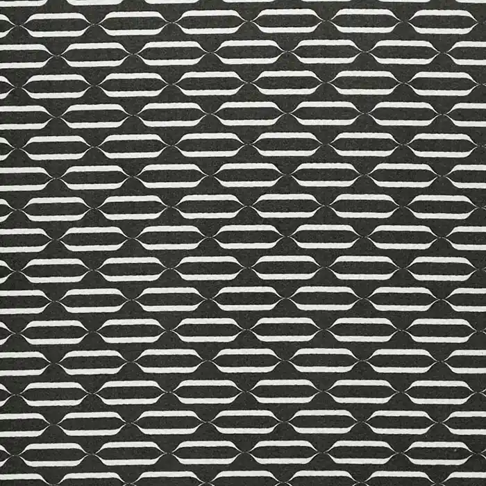 Zertifiziert Gewebe, elastisch, geometrisch, 29264-10, schwarz
