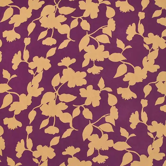 Gewebe, Viskose, floral, 28776-26, gelb-rosa Kostenloser Versand