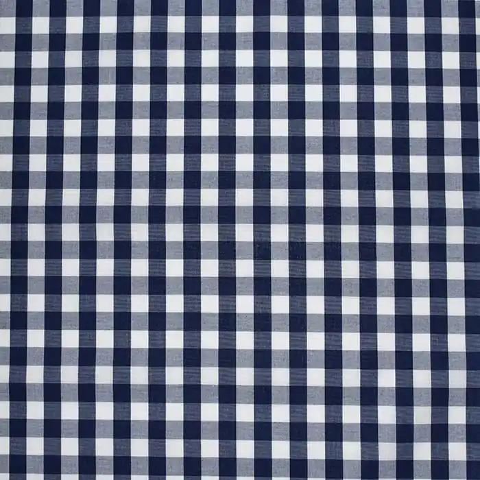 Exklusiv Baumwolle, Popeline, Karo, 29460-17, dunkelblau