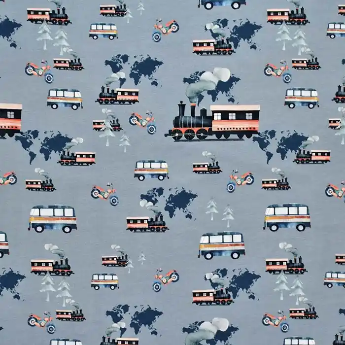 Jersey, Baumwolle, retro, 29113-566 Solange Der Vorrat Reicht