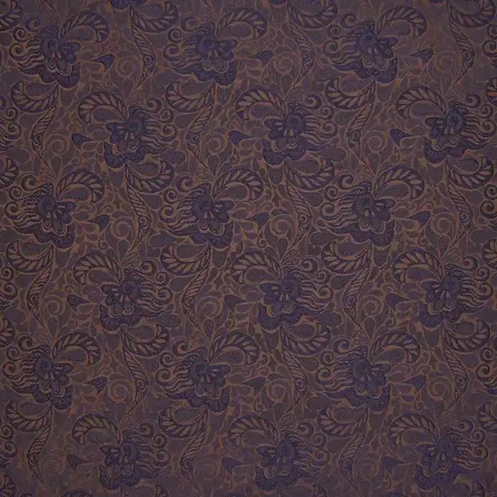 Sonderangebot Jacquard, floral, 28540-023, braun-blau