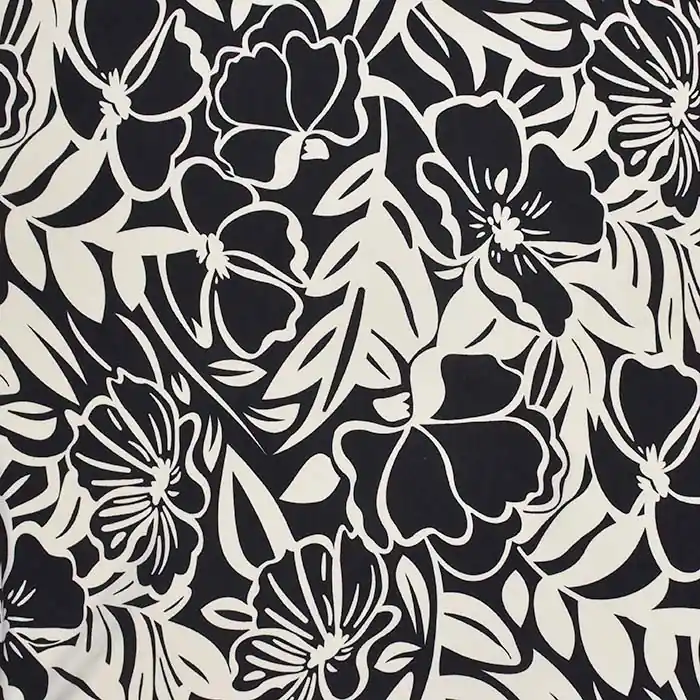 Gewebe, Viskose, floral, 28474-001 Premium