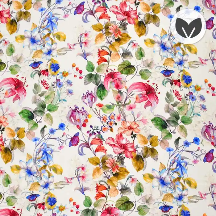 Saisonangebot Gewebe, Viskose, digital, floral, 28470-001