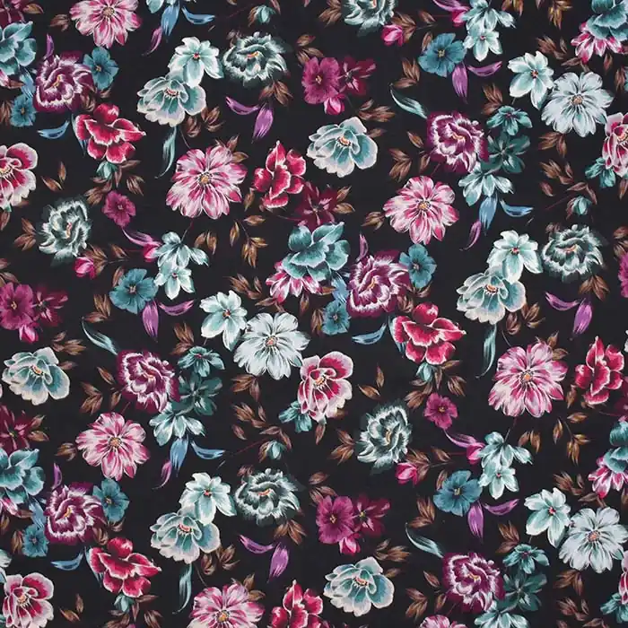 Highlight Gewebe, Viskose, digital, floral, 28427-001