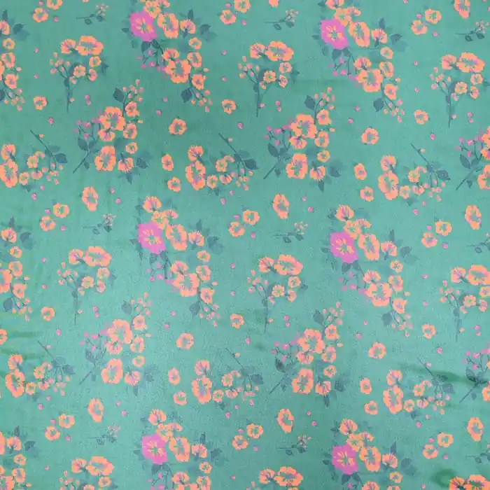 Sichere Zahlung Chiffon, Polyester, digital, floral, 28786-24, grün