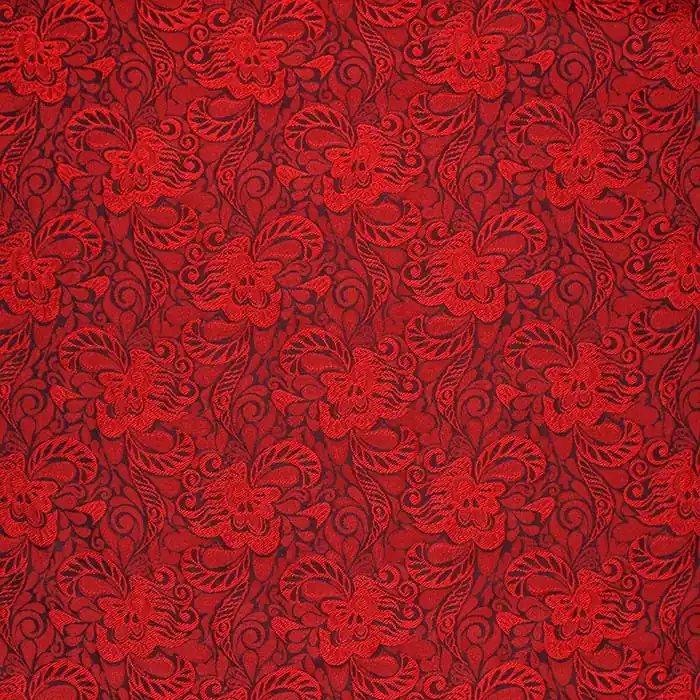 Sichere Zahlung Jacquard, floral, 28540-013, rot