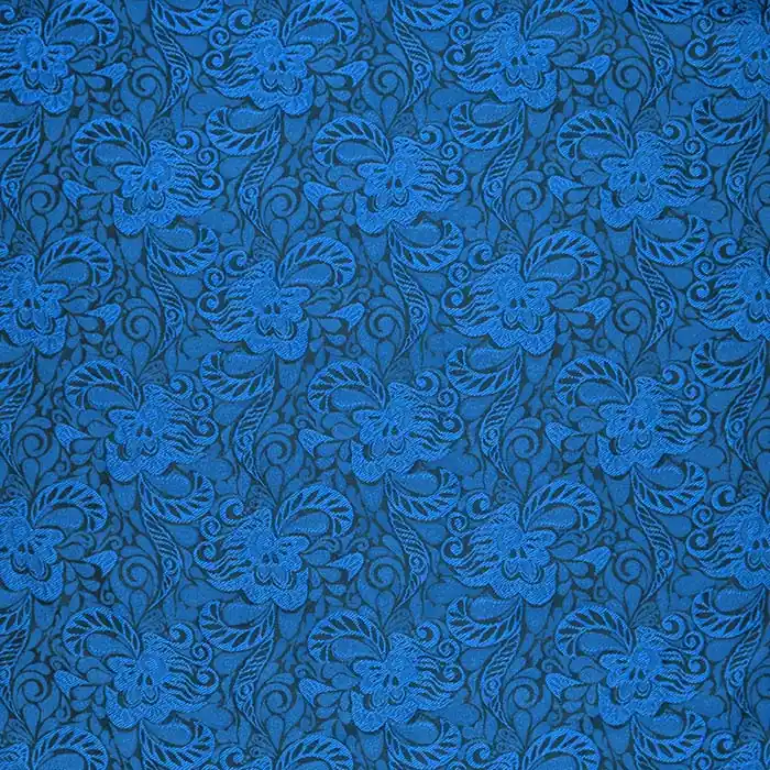 Neu Jacquard, floral, 28540-020, blau