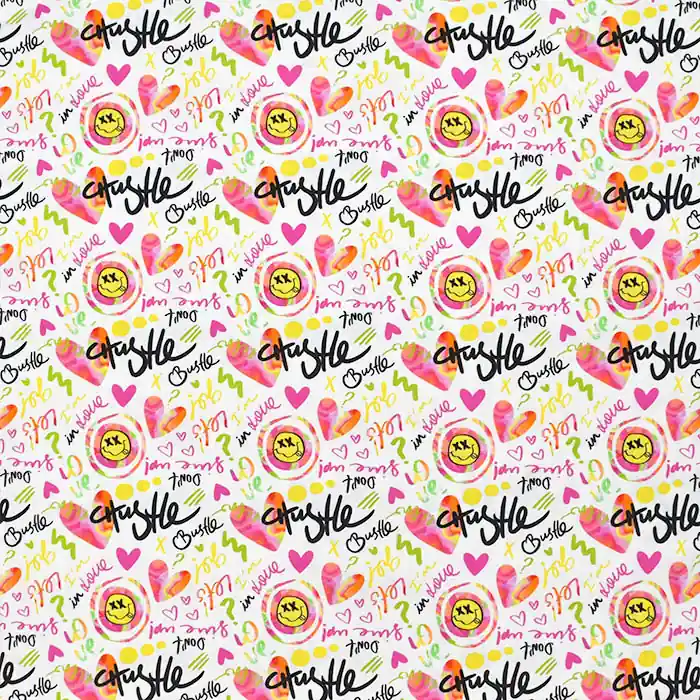 Jetzt Zugreifen Jersey, Baumwolle, digital, jugendlich, 28981-12, weiß