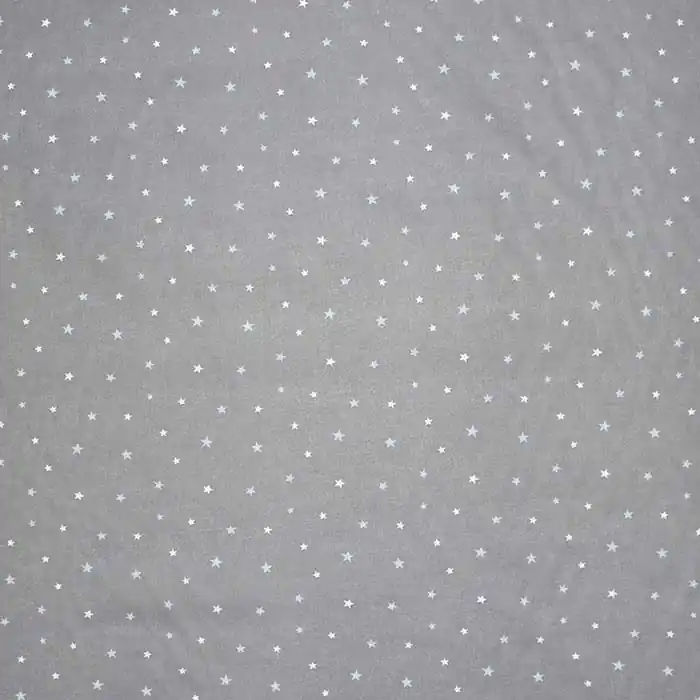 Hochwertig Baumwolle, Popeline, Sterne, 28616-01, grau