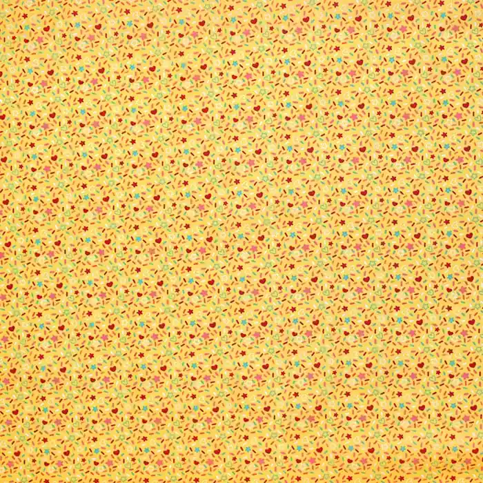 Exklusiv Baumwolle, Popeline, Konfetti, 28601-02, gelb