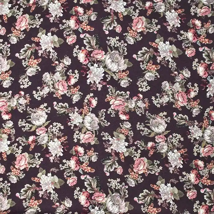 Gewebe, Viskose, floral, 28680-03, violett Saisonangebot