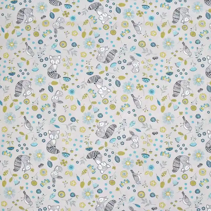 Baumwolle, Popeline, Tiere, 28598-03, grau Top-Qualität