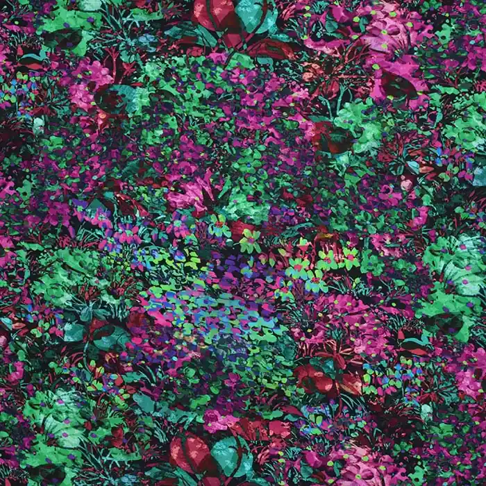 Gewebe, Viskose, floral, 28679-04 Kostenloser Versand