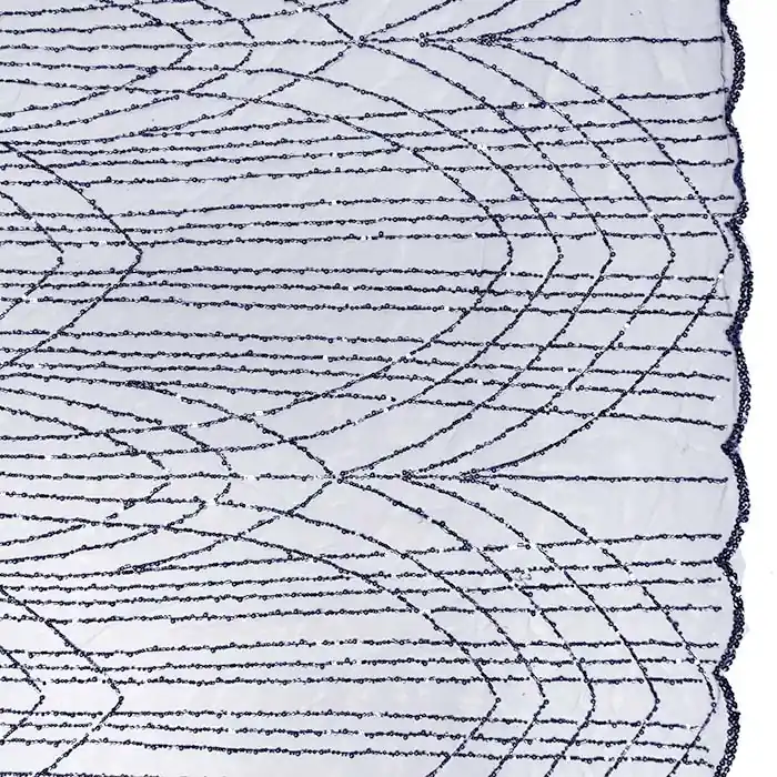 Spitze mit Pailletten, abstrakt, 28707-002, dunkelblau Wochenendangebot