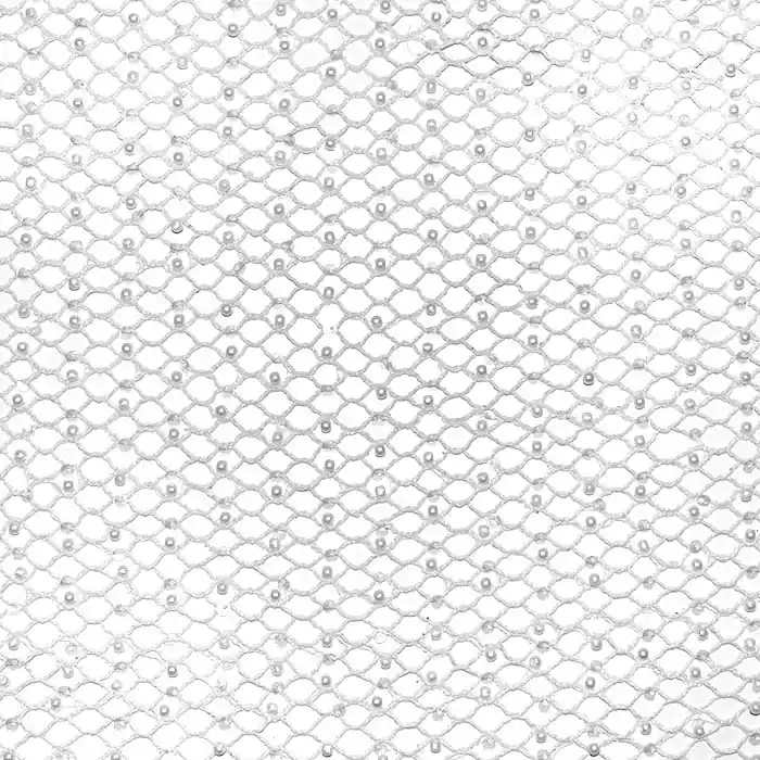 Wirkware, Netz, Pailletten, 28706-010, weiß Sale