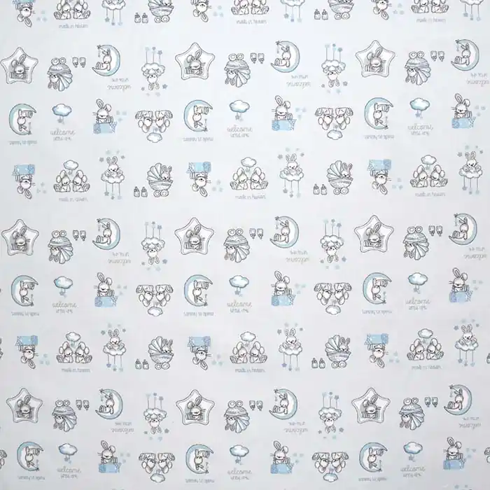 Baumwolle, Popeline, für Kinder, 28606-01, blau Letzte Chance