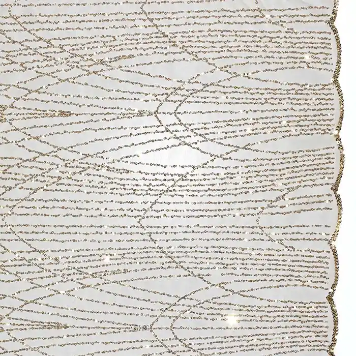 Spitze mit Pailletten, abstrakt, 28707-207, golden Geld-Zurück-Garantie