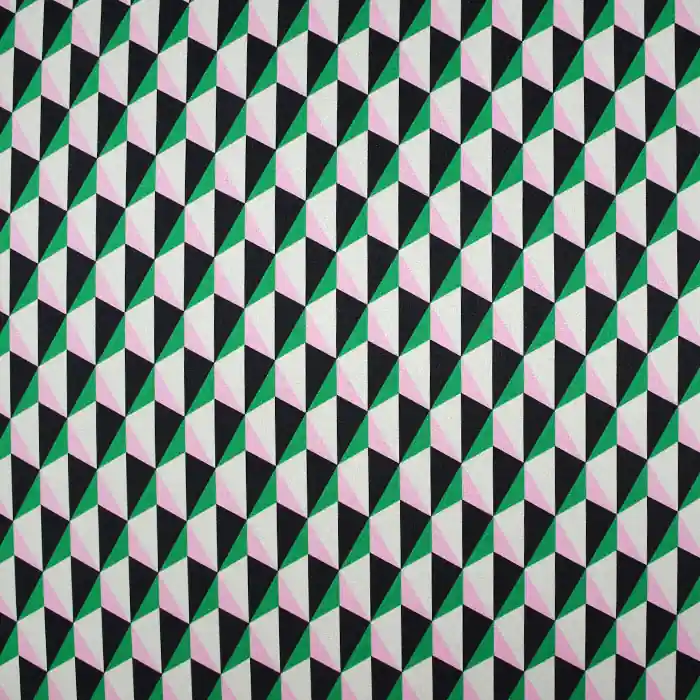 Seide, Satin, geometrisch, 28662-2, grün Highlight