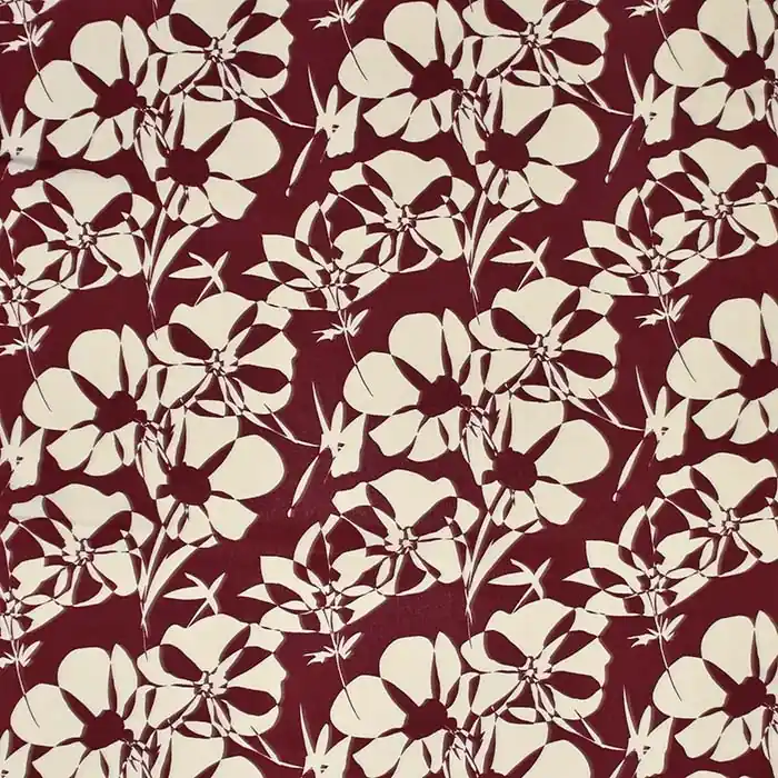 Gewebe, Viskose, floral, 29184-002, rot Expressversand