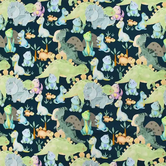 Premium Jersey, Baumwolle, Tiere, 29109-539, dunkelgrün