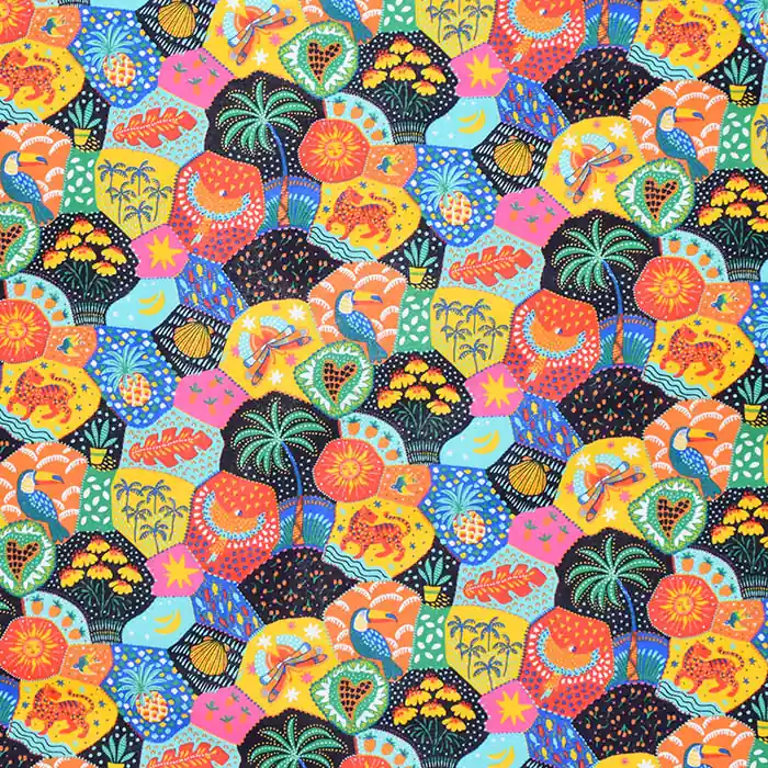 Baumwolle, Popeline, tropisch, 29231 Markenprodukt