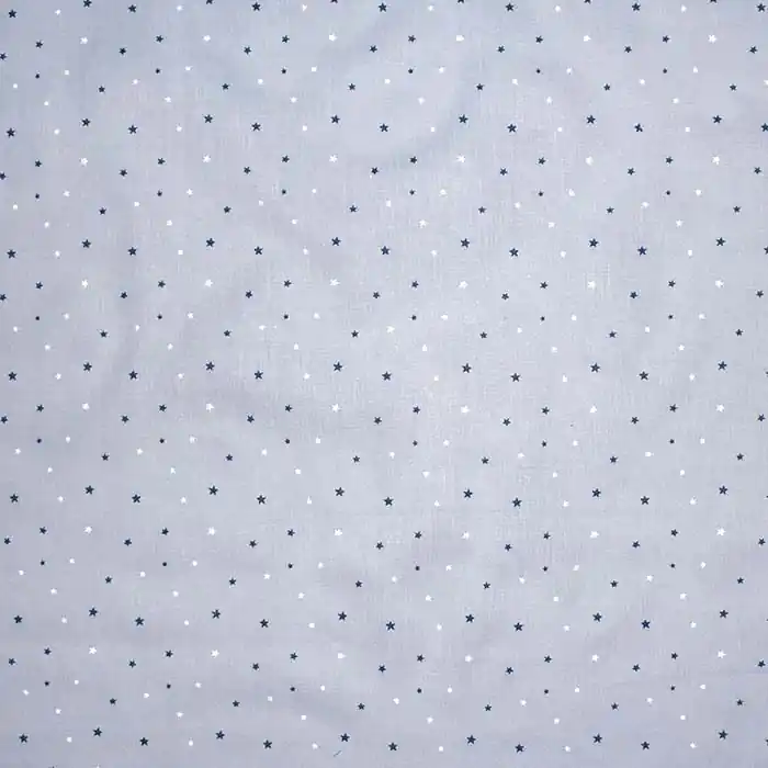 Handgefertigt Baumwolle, Popeline, Sterne, 28616-03, blau
