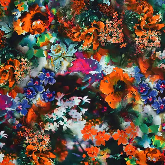 Markenware Gewebe, Viskose, floral, 28679-02