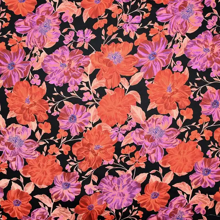 Baumwolle, Popeline, Satin, digital, floral, 28445-001 Sichere Zahlung