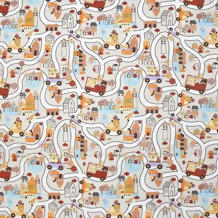 Rabatt Baumwolle, Popeline, für Kinder, 28624-05, braun