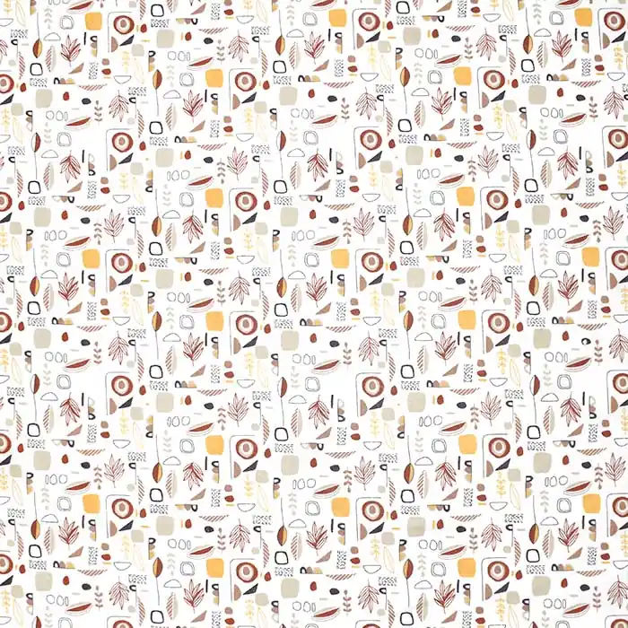 Baumwolle, Popeline, Natur, 28640-01, ziegelfarben Echt