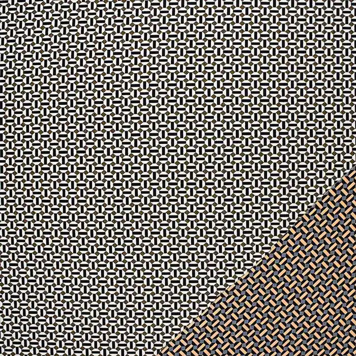 Meistverkauft Jacquard, beidseitig, geometrisch, 28796-4, schwarz-gelb