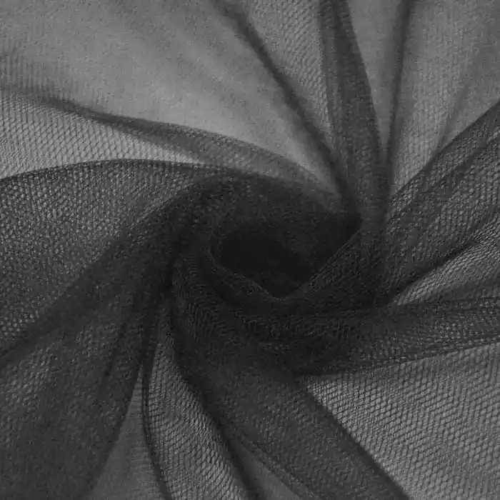 Tüll, weich, 265 cm, 25221-1001, schwarz Nur Heute