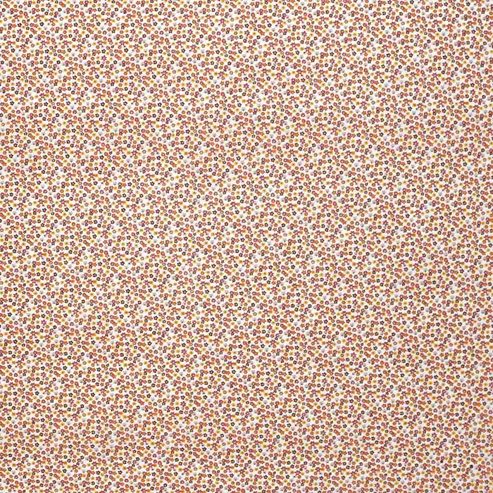 Bestpreis Baumwolle, Popeline, floral, 28607-03, ziegelfarben