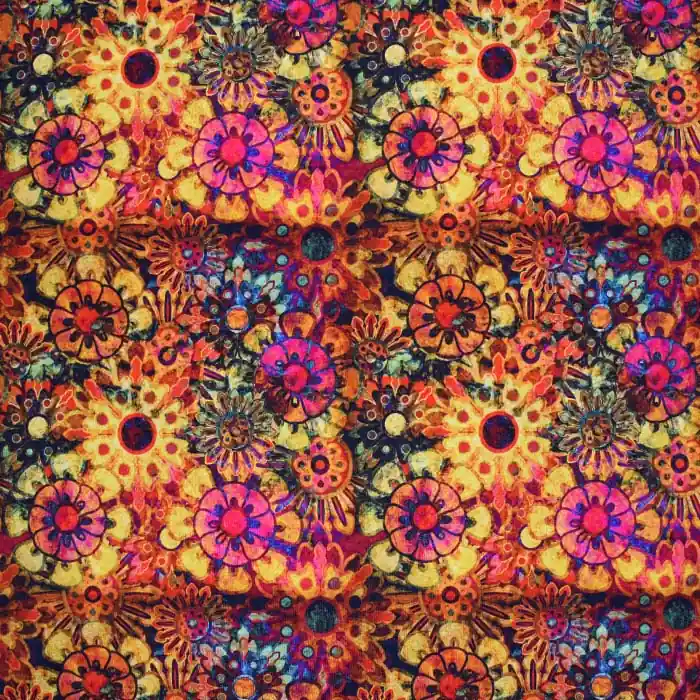 Jersey, Baumwolle, digital, floral, 28515-3685 Neu