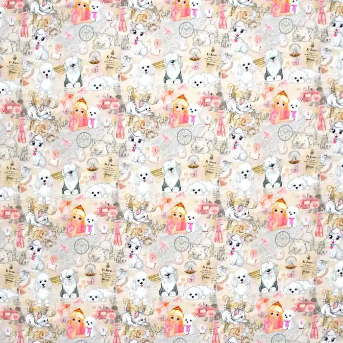 Günstig Jersey, Baumwolle, digital, Tiere, 28398