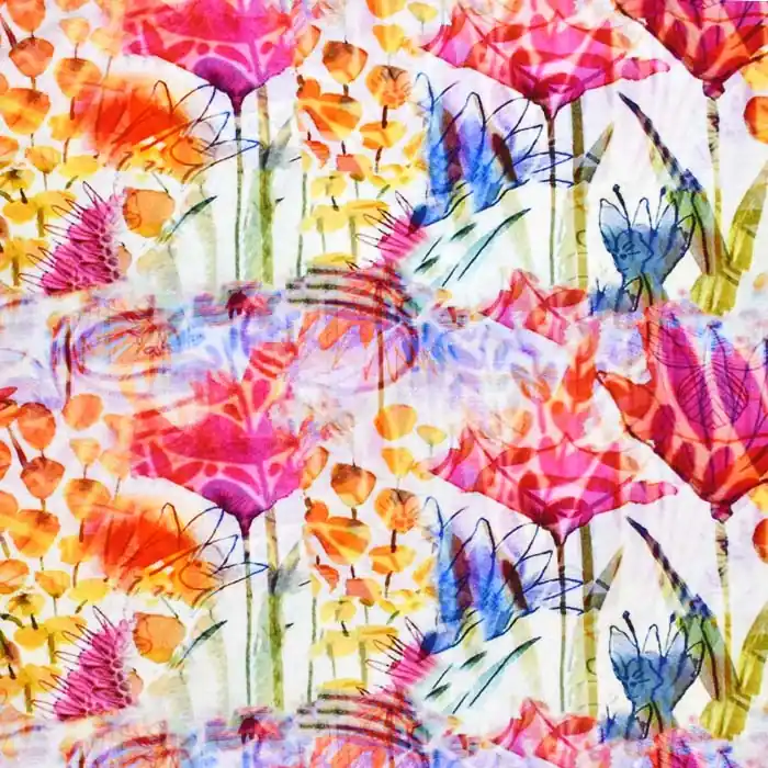Billig Jersey, Viskose, digital, floral, 28509-3095